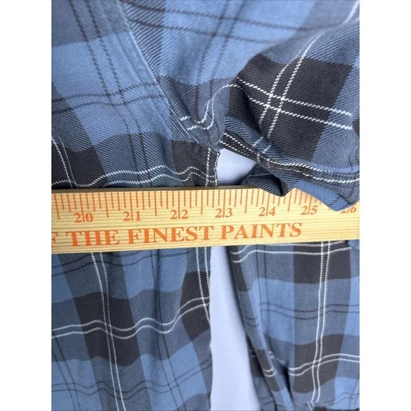 LL Bean Flannel Shirt Traditional Fit Mens Medium Plaid Button Down LOT OF 2 - Picture 15 of 15